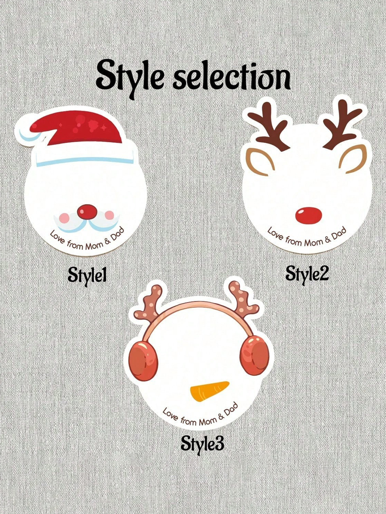 Custom Christmas Name Sticker Labels